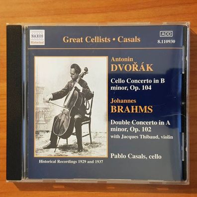PABLO CASALS antonin dvorak / johannes brahms NM/EX (CD Album, Klassik, Naxos)