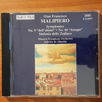 Antonio DE Almeida gian francesco malipiero symphonies 9&10 EX/VG+ (CD Album)