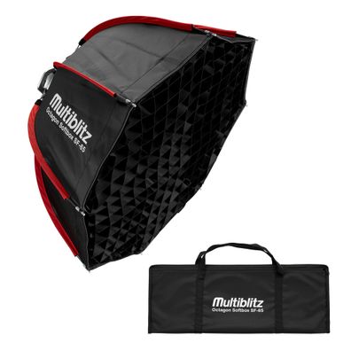 Multiblitz Octagon Softbox SF-65 Bowens Diffusor Grid Foto Soft Box Studiolicht