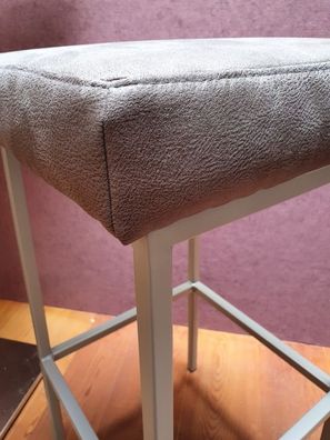 Design Barhocker Tresenhocker forAnne Metall Gestell Edelstahl Vintage