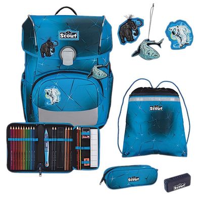 Scout Neo Polar Blue Set 5tlg Exklusiv Safety Light, Polar Blue, Mädchen & Jungen