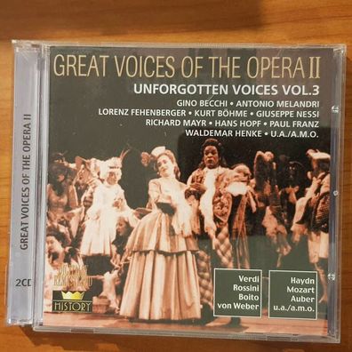 Various great voices of the opera ii unforgotten EX/VG+ (2CD, Klassik, History)