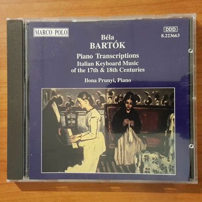 ILONA PRUNYI bela bartok piano transcriptions EX/VG+ (CD Album, Klassik)