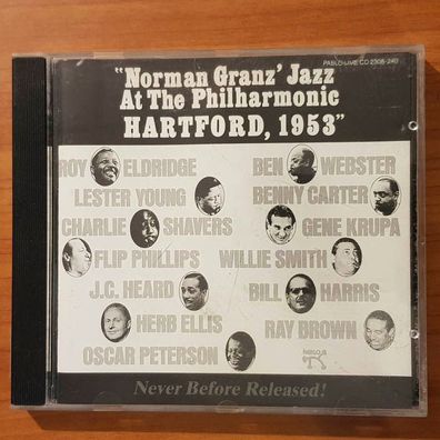 NORMAN GRAND JAZZ at the philharmonic hartford 1953 WGER EX/VG (CD Album, Jazz)