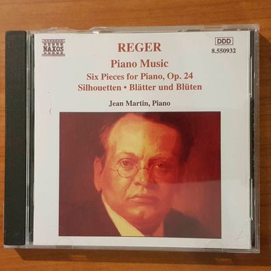 JEAN MARTIN max reger piano music EX/VG+ (CD Album, Klassik, Naxos)