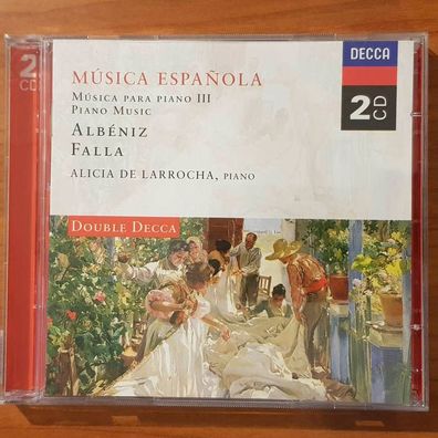 ALICIA DE Larrocha musica espanola - para piano iii NM/VG+ (2CD, Klassik, Decca)