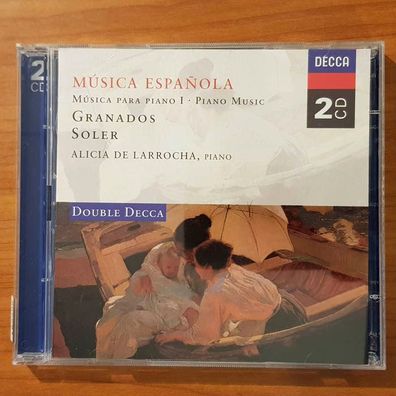 ALICIA DE Larrocha musica espanola para piano i NM/VG+ (2CD, Klassik, Decca)