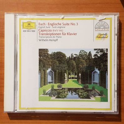 Wilhelm KEMPFF bach englische suite 3 FULL SILVER PMDC Germany EX/VG+ (CD Album)