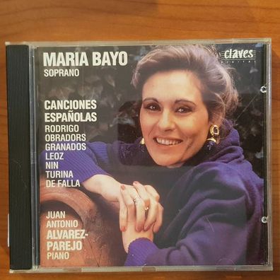 MARIA BAYO canciones espanolas VG+/VG+ (CD Album, Klassik, Claves)