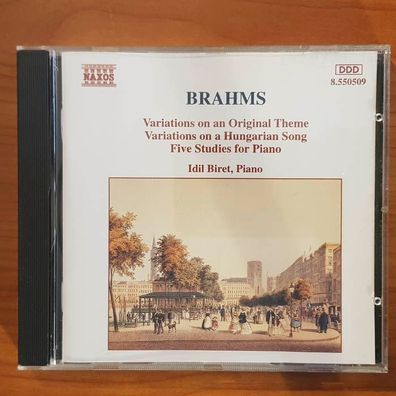 IDIL BIRET brahms variations on original theme EX/VG+ (CD Album, Klassik, Naxos)