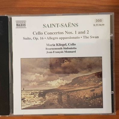 MARIA Kliegel saint-saens cello concertos 1&2 NM/EX (CD Album, Klassik, Naxos)