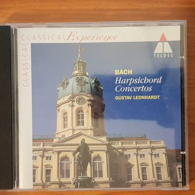 GUSTAV Leonhardt bach harpsichord concertos EX/EX (CD Album, Klassik, Teldec)