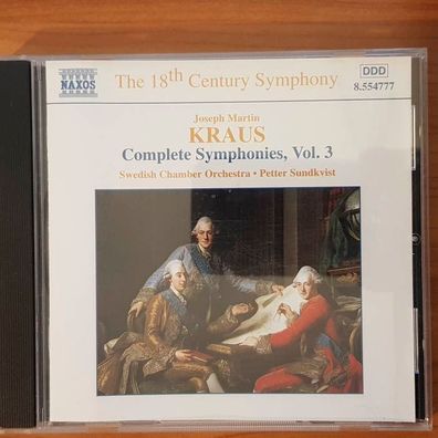 PETTER Sundkvist jm kraus complete symphonies vol. 3 EX/EX (CD Album, Klassik)
