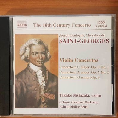 TAKAKO Nishizaki saint-georges violin concertos EX/EX (CD Album, Klassik, Naxos)