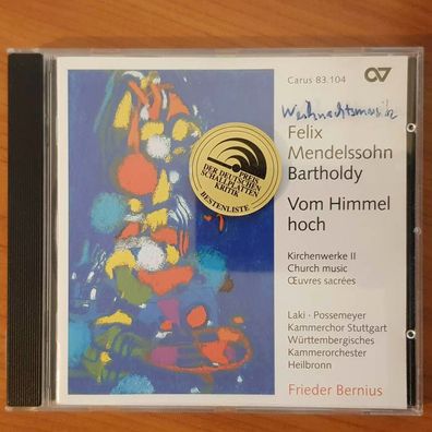 Frieder Bernius mendelssohn - vom himmel hoch VG/VG+ (CD Album, Klassik, Carus)