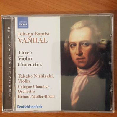 TAKAKO Nishizaki vanhal three violin concertos EX/EX (CD Album, Klassik, Naxos)
