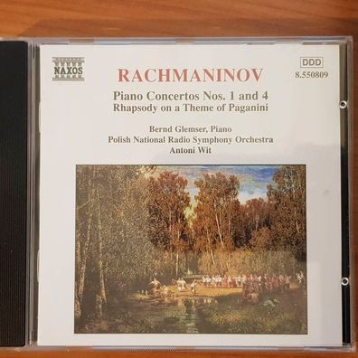 BERND Glemser rachmaninov piano conc 1 & 4 EX/EX (CD Album, Klassik, Naxos)