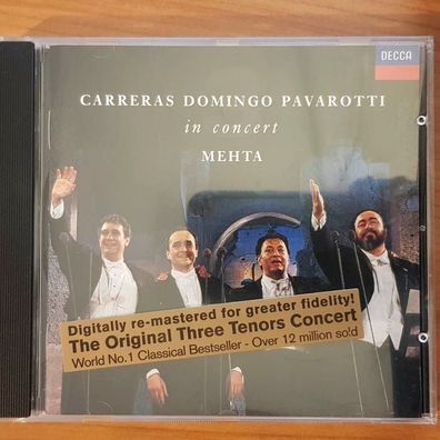 Carreras Domingo Pavarotti METHA in concert FULL SILVER PMDC Germany EX/VG