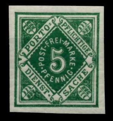 Württemberg DIENST Gemeinden Nr 114PU postfrisch gepr. X70F0F6