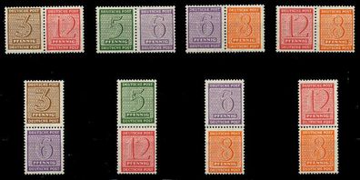SBZ Westsachsen ZDR Nr WZd13-WZd16-SZd3-SZd6 postfrisch X7902DE