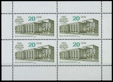 DDR BLOCK Kleinbogen Nr 3078I postfrisch Kleinbg X4B9616