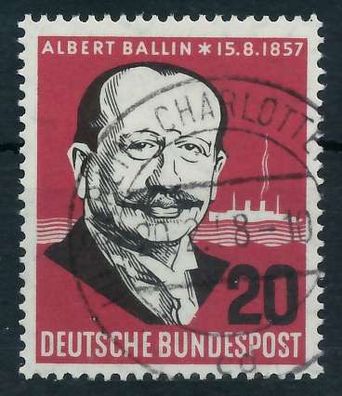 BRD BUND 1957 Nr 266 zentrisch gestempelt X64267A