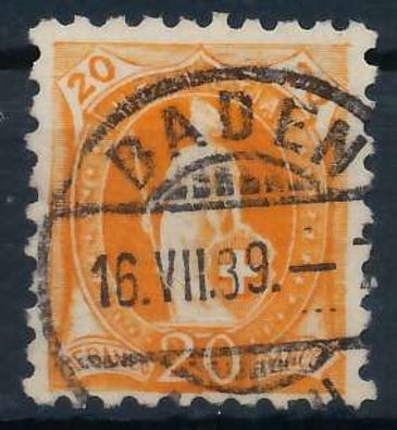 Schweiz Stehende Helvetia Nr 58XB zentrisch gestempelt X6AA4BE