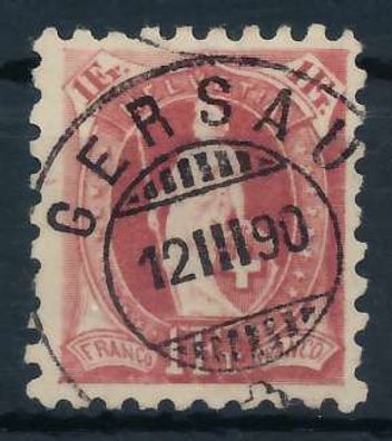 Schweiz Stehende Helvetia Nr 63XB zentrisch gestempelt X6AA4E6