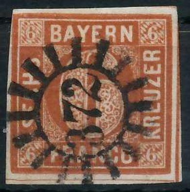 BAYERN Mühlradstempel AUF Nr 4II gMR 372 ZENTR- X6D3F2A