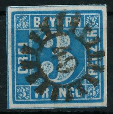 BAYERN Mühlradstempel AUF Nr 2II gMR 49 ZENTR- X6DDF86