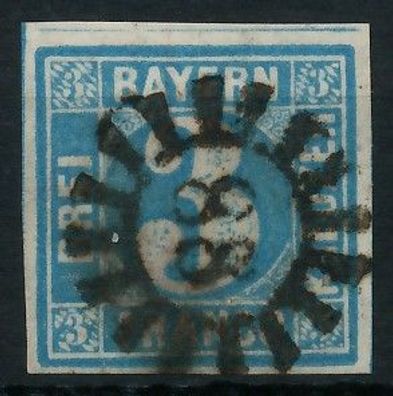 BAYERN Mühlradstempel AUF Nr 2II gMR 88 ZENTR- X6DE0F6