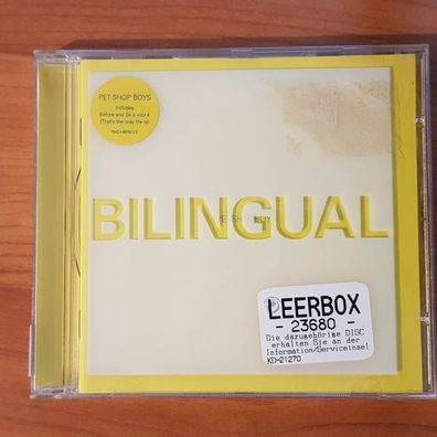 PET SHOP BOYS bilingual EMI UDEN EX/EX (CD Album, Pop, Parlophone)