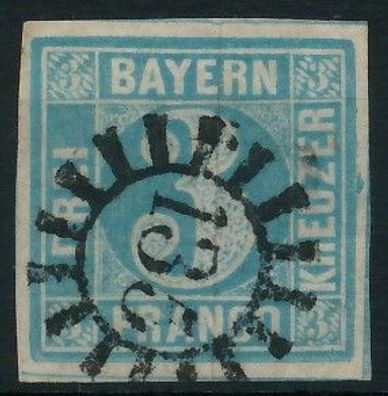 BAYERN Mühlradstempel AUF Nr 2II gMR 135 ZENTR- X6DE1D6