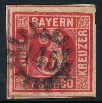 BAYERN Mühlradstempel AUF Nr 9 gMR 145 zentrisch gestempelt X6DE2BA