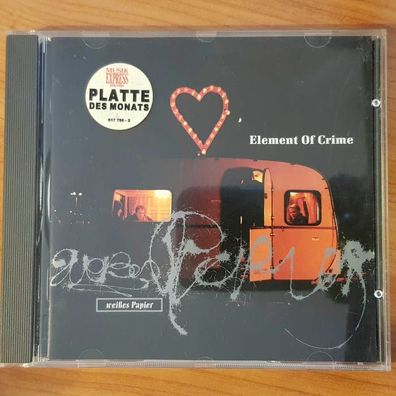 Element OF CRIME weißes papier VG+/EX (CD Album, Pop, Polydor)