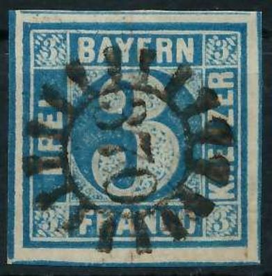 BAYERN Mühlradstempel AUF Nr 2II gMR 370 ZENTR- X6E7E7A