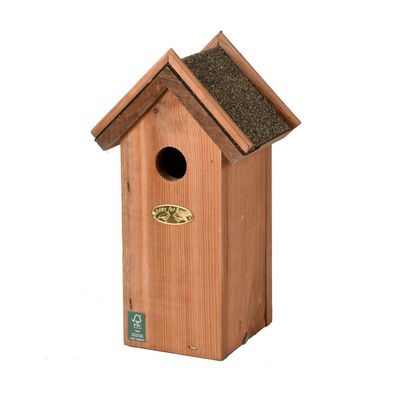 Nistkasten für Blaumeise Brutkasten Vogelhaus Holz Bitumendach 15,2 x 11,7 x 27,5 cm