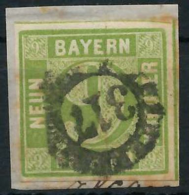 BAYERN Mühlradstempel AUF Nr 5III gMR 317 ZENTR X6FA8CE