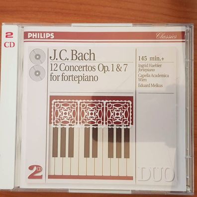 EDUARD MELKUS j.c. bach 12 concertos op 1 & 7 EX/EX (2CD, Klassik)