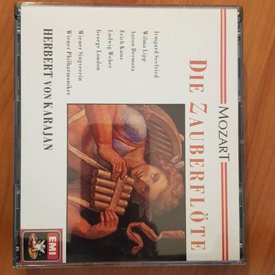 Herbert VON Karajan mozart die zauberflöte VG+/EX (2CD, Klassik, EMI)