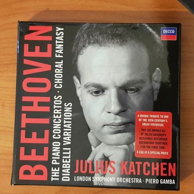 JULIUS Katchen beethoven die klavierkonzerte SLIP EX/EX (4CD, Klassik, Decca)