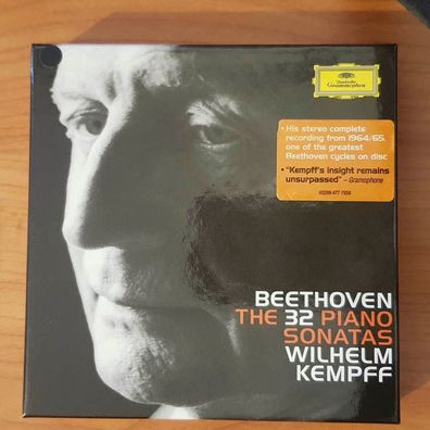 Wilhelm KEMPFF the 32 beethoven sonatas BOX SLIP EX/EX (8CD, Klassik, DG)