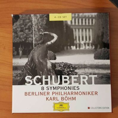 KARL BÖHM schubert - 8 symphonies BOX SLIP EX/EX (4CD, Klassik, DG)