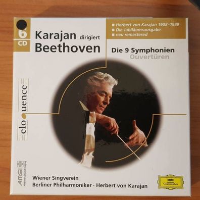 Herbert VON Karajan die 9 symphonien BOX SLIP EX/EX (6CD, Klassik, DG)