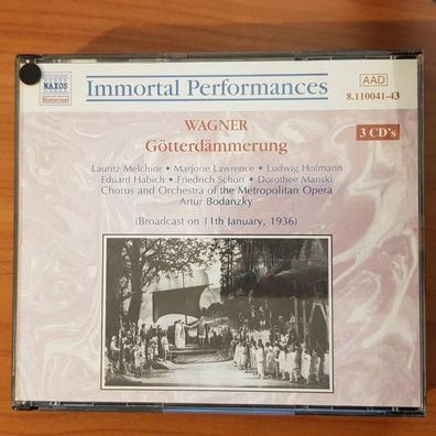 ARTHUR Bodanzky wagner götterdämmerung EX/EX (3CD, Klassik, Naxos)