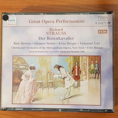 FRITZ REINER strauss der rosenkavalier EX/EX (3CD, Klassik, Naxos)