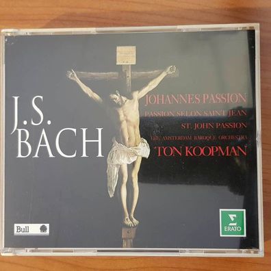 TON Koopman js bach johannes-passion EX/VG+ (2CD, Klassik, Erato)