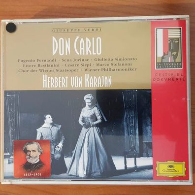 Herbert VON Karajan verdi don carlo FULL SILVER PMDC Germany EX/EX (2CD)