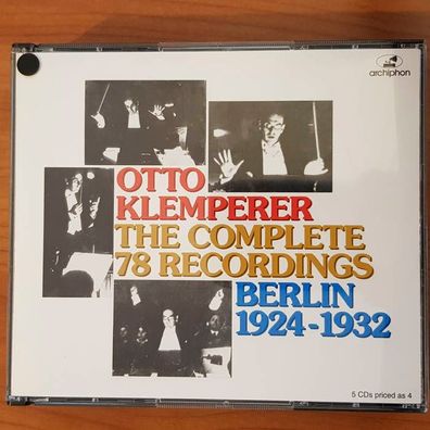 OTTO Klemperer the complete 78rpm recordings EX/VG+ (5CD, Klassik, Archiphon)