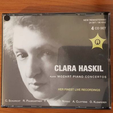 CLARA HASKIL plays mozart piano concertos VG+/EX (4CD, Klassik, Andromeda)